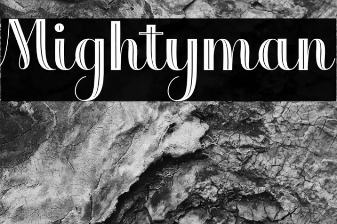 Mightyman Font examples