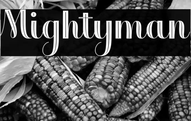 Mightyman Font examples