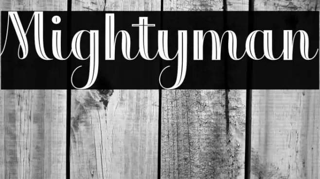 Mightyman Font examples