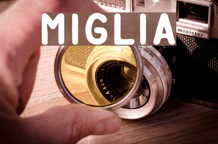 Miglia Font examples