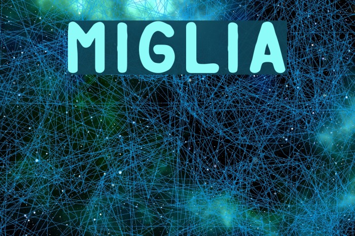 Miglia Font examples