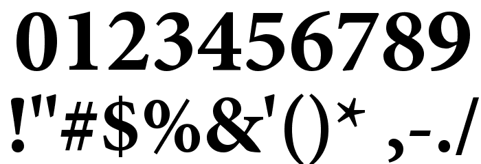 Mignon-Bold Font OTHER CHARS