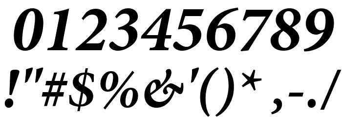 Mignon-BoldIt Font OTHER CHARS