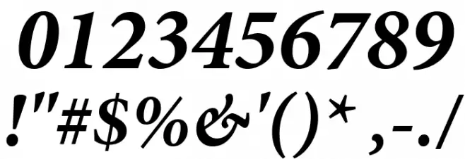 Mignon-BoldIt Font OTHER CHARS