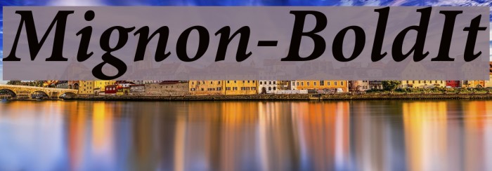 Mignon-BoldIt Font examples