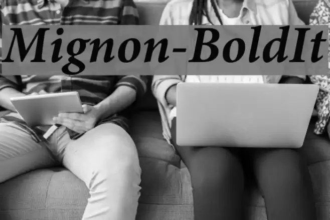 Mignon-BoldIt Font examples