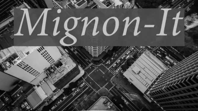 Mignon-It Font examples