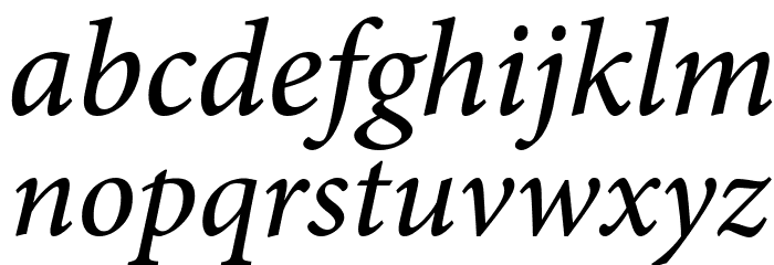 Mignon-MediumIt Font LOWERCASE