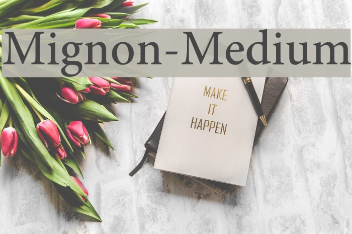 Mignon-Medium Font examples