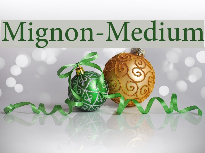 Mignon-Medium Font examples
