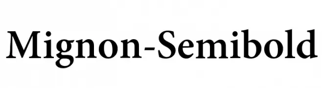 Mignon-Semibold  नि: शुल्क फ़ॉन्ट्स डाउनलोड