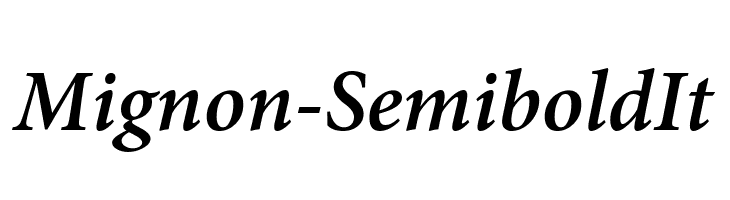 Mignon-SemiboldIt Caratteri