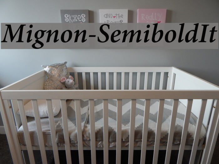 Mignon-SemiboldIt Font examples