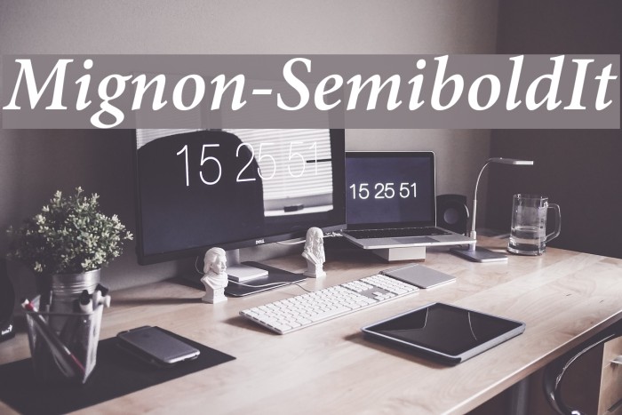 Mignon-SemiboldIt Font examples