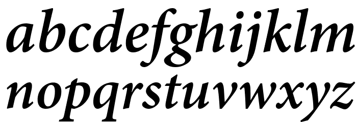 Mignon-SemiboldIt Font LOWERCASE