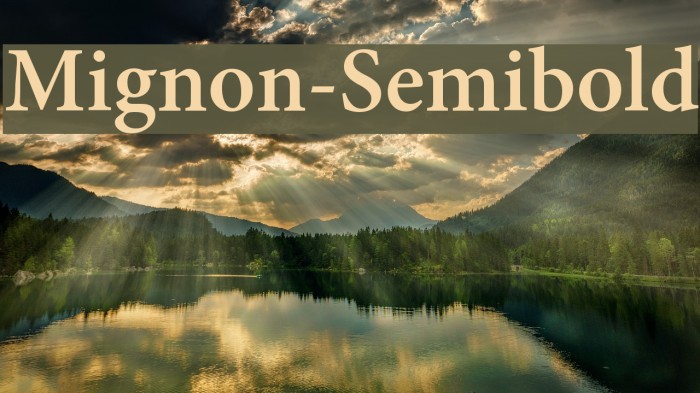 Mignon-Semibold Font examples