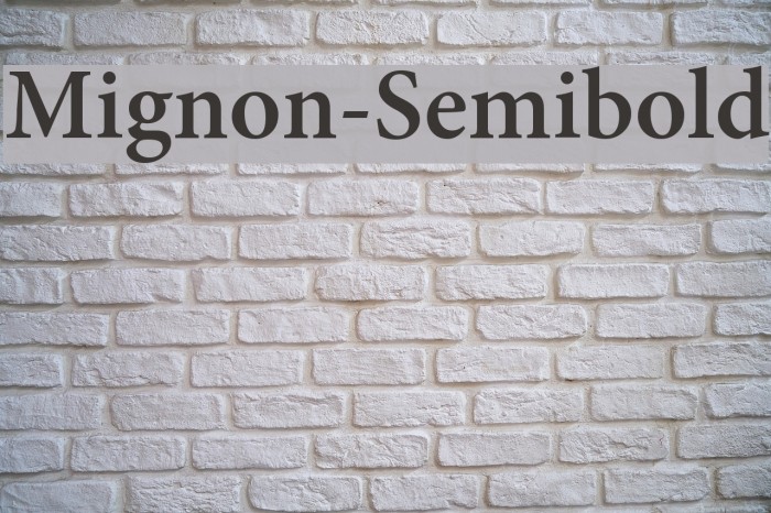 Mignon-Semibold Font examples