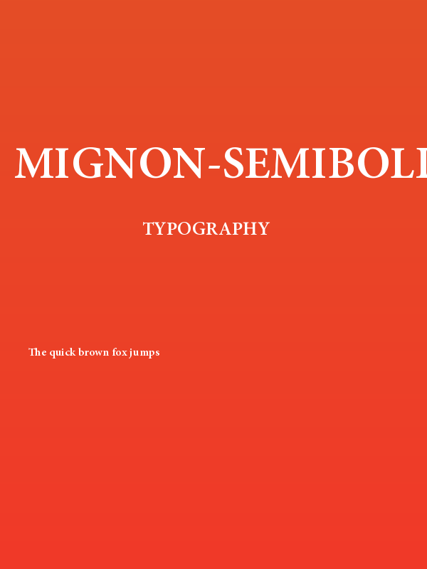 Mignon-Semibold Poster