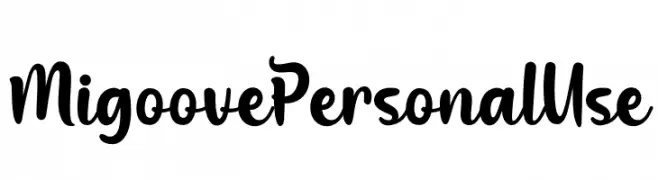 Migoove Personal Use  Frei Schriftart Herunterladen