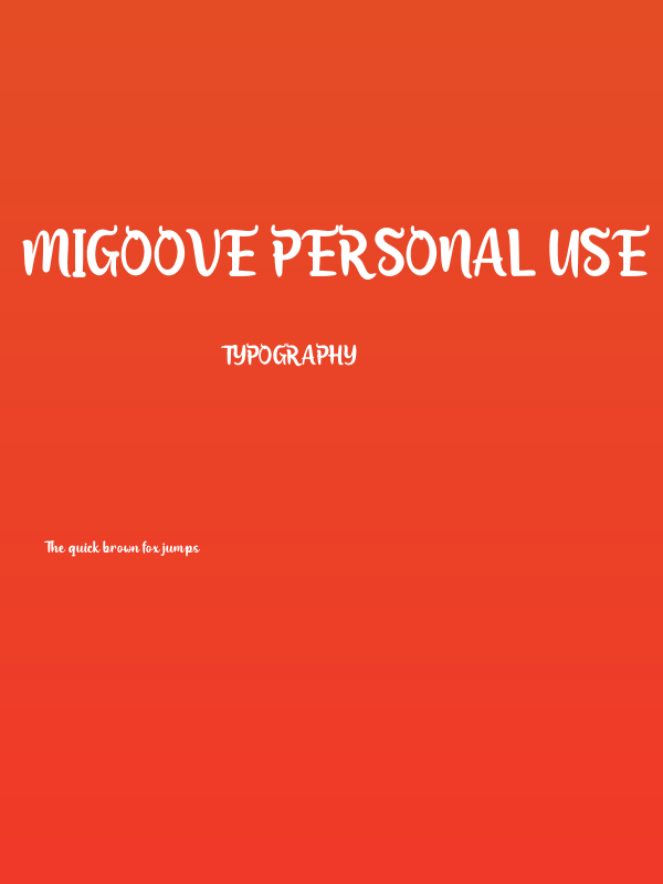 Migoove Personal Use Poster