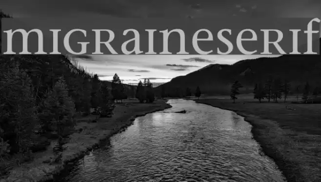 MigraineSerif Font examples