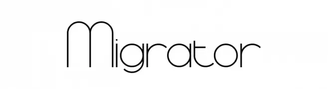 Migrator  font caratteri gratis
