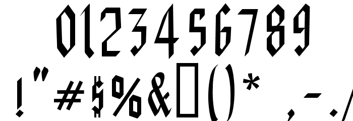 MiguelSangotisch Font OTHER CHARS