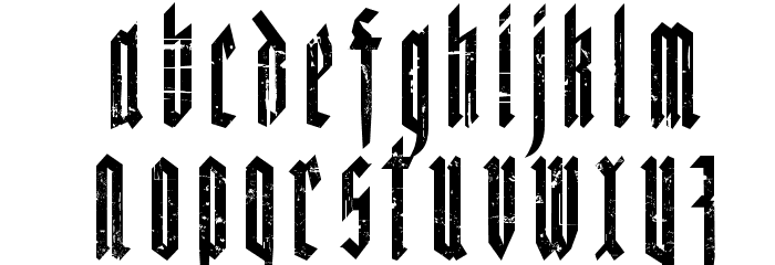 MiguelSangotischGrungeze Font LOWERCASE