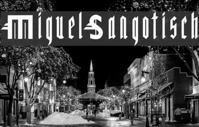 MiguelSangotisch Font examples