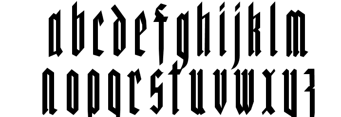 MiguelSangotisch Font LOWERCASE