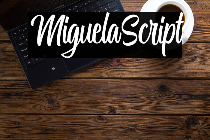 MiguelaScript Font examples