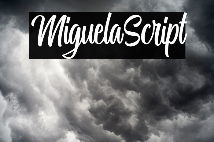MiguelaScript Font examples