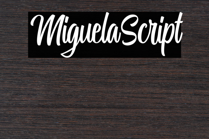 MiguelaScript Font examples