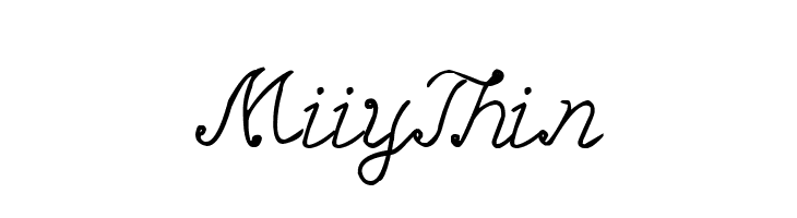MiiyThin  font caratteri gratis