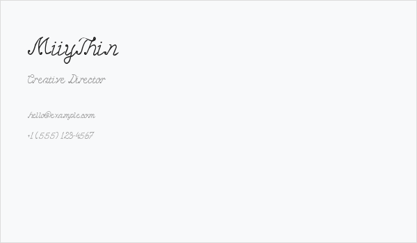 MiiyThin Business Card