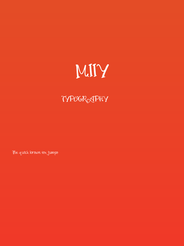 Miiy Poster