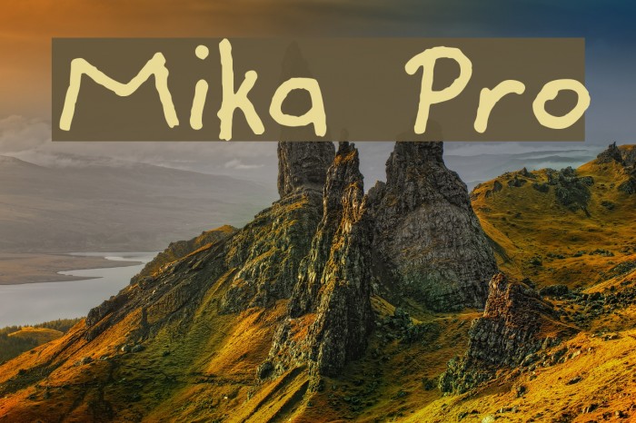 Mika Pro Font examples