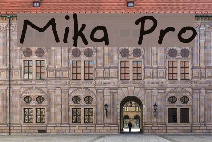 Mika Pro Font examples