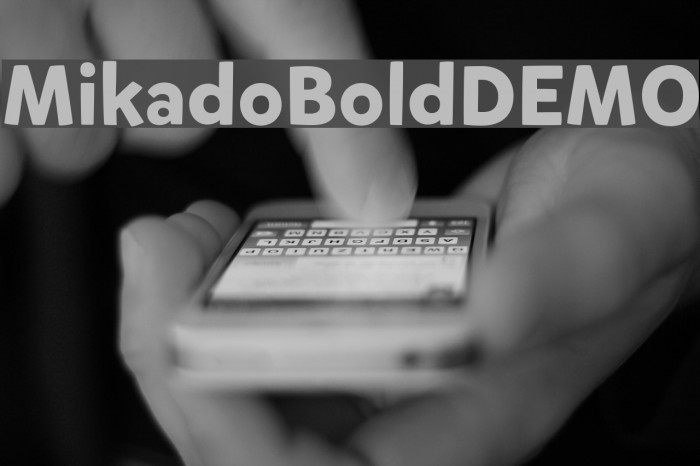MikadoBoldDEMO Font examples