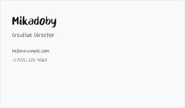 Mikadoby Business Card