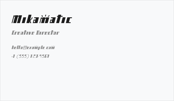 Mikamatic Business Card