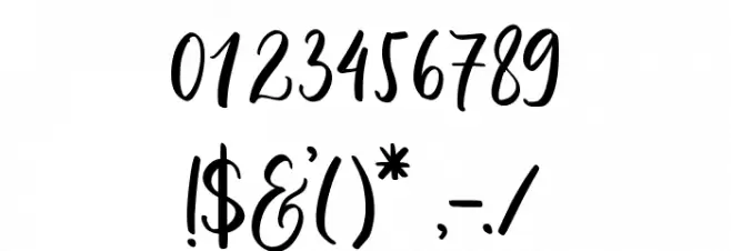 Mikayla Hansamu Font OTHER CHARS