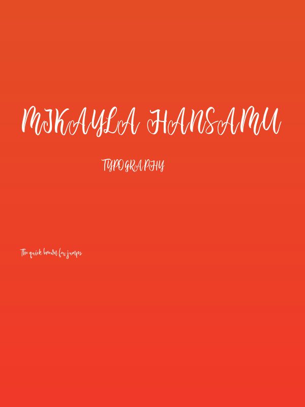 Mikayla Hansamu Poster