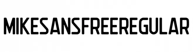 MikeSansFreeRegular  تنزيل الخطوط