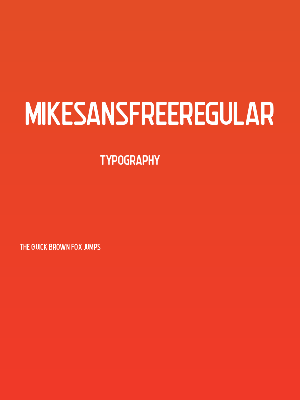 MikeSansFreeRegular Poster