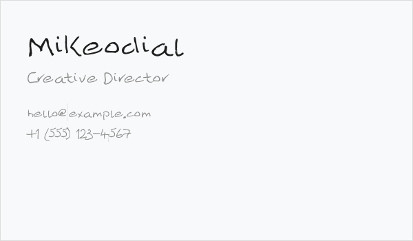 Mikeodial Business Card