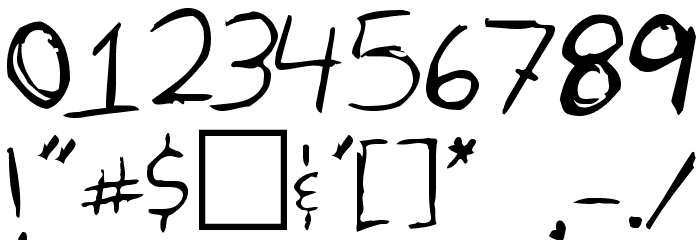 Mike's Big Day Font OTHER CHARS