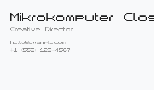 Mikrokomputer Closed Business Card