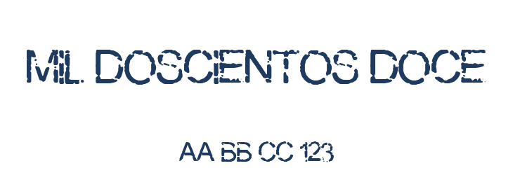 Mil doscientos doce Font Preview