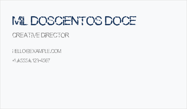 Mil doscientos doce Business Card